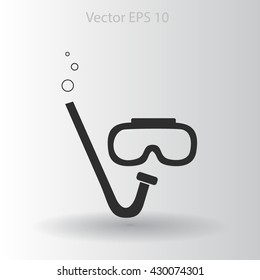 Diving mask vector icon illustration