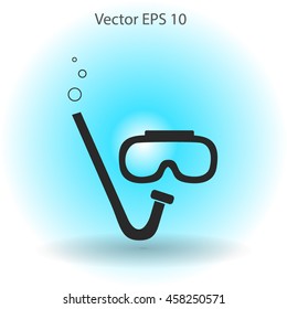 Diving mask vector icon illustration