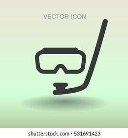Diving mask vector icon illustration