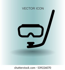 Ilustración del icono vectorial de máscara de buceo