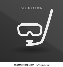Diving mask vector icon illustration