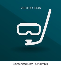 Diving mask vector icon illustration