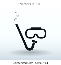 Diving mask vector icon illustration