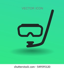 Diving mask vector icon illustration