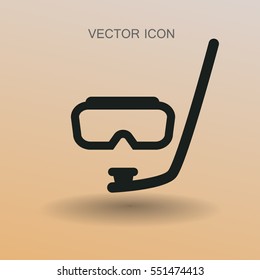 Diving mask vector icon illustration