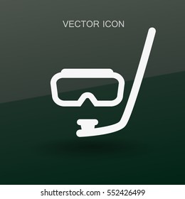 Diving mask vector icon illustration