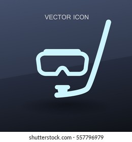 Diving mask vector icon illustration