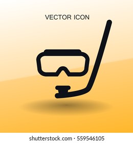 Diving mask vector icon illustration