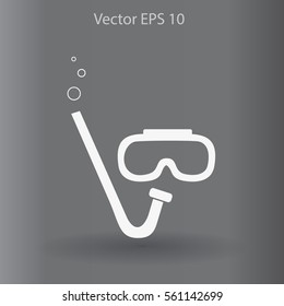 Diving mask vector icon illustration