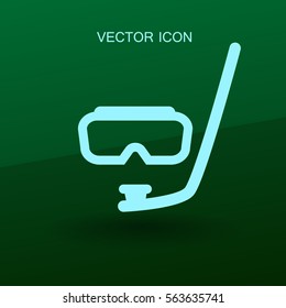 Diving mask vector icon illustration