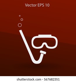 Diving mask vector icon illustration