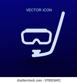 Diving mask vector icon illustration