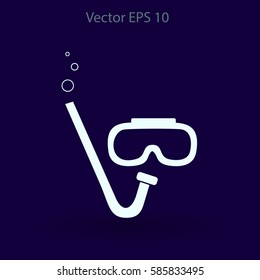 Diving mask vector icon illustration