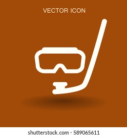 Diving mask vector icon illustration