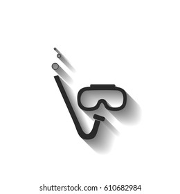 Diving mask vector icon illustration
