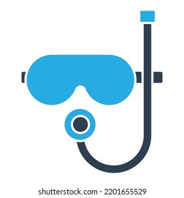 diving mask Vector Icon which is suitable for commercial work and easily modify or edit it
