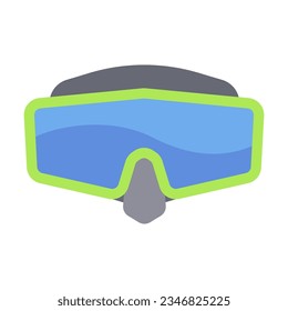 Diving mask vector illustration. Gear for diving isolated on white background. Sports concept