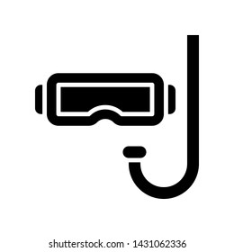 Diving mask vector, Summer Holiday related solid style icon