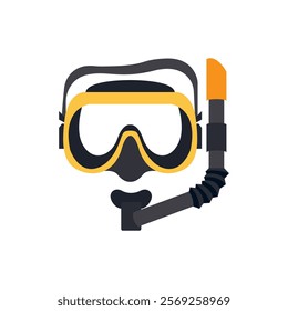 Diving mask vector symbol illustration snorkel goggles