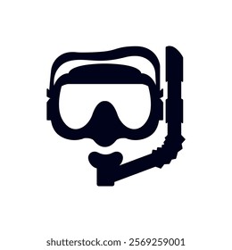 Diving mask vector symbol illustration snorkel goggles