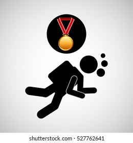 diving medal sport extreme graphic vector illustration eps 10