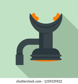Diving mouth tool icon. Flat illustration of diving mouth tool vector icon for web design