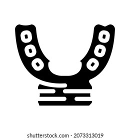 diving mouthpiece glyph icon vector. diving mouthpiece sign. isolated contour symbol black illustration