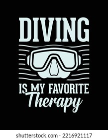 DIVING IS MY FAVORITE THERAPY