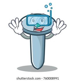 Diving nail character cartoon style
