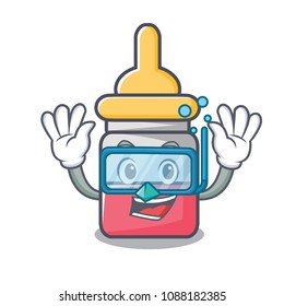 Diving nassal drop character cartoon