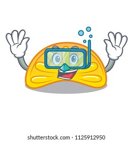 Diving orange jelly candy character cartoon