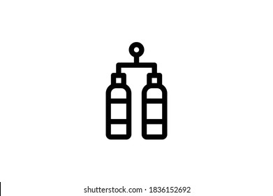 Diving Outline Icon - Oxygen Tank