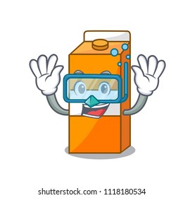 Diving package juice character cartoon