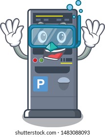 Diving Parking Vending Machine Cartoon Shape Stock Vector (Royalty Free