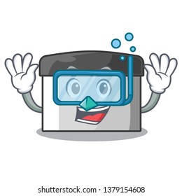 Diving pastry scraper isolated with the cartoon