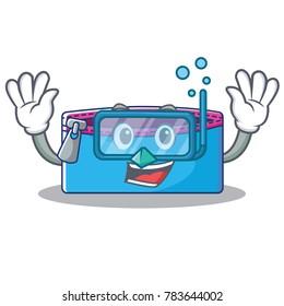 Diving pencil case character cartoon