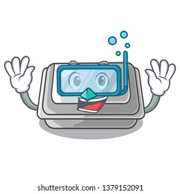 Diving plastic box in the mascot shape