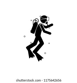 Diving plunge icon. Element of diving icon for mobile concept and web apps. Pictogram Diving plunge icon can be used for web and mobile