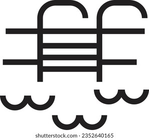 Diving Pool Sport Outline Icon