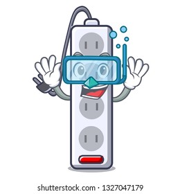 Diving power strip attaches the cartoon table