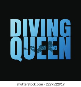 Diving Queen Scuba Diving Lover Ocean Scuba Diver