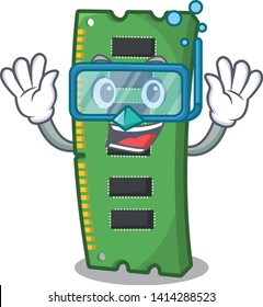 Diving RAM memory card the mascot shape