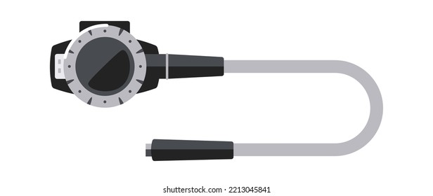 Diving regulator and octopus Underwater Equipment. Vector illustration