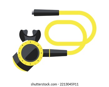 Diving regulator and octopus Underwater Equipment. Vector illustration