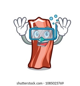 Diving ribs character cartoon style