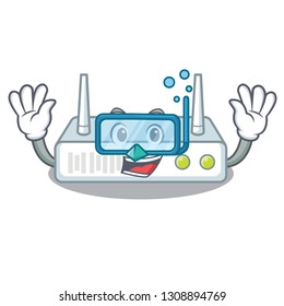 Diving router is installed in cartoon wall