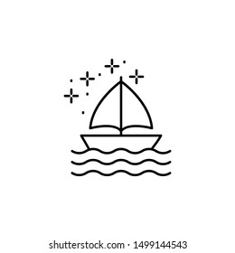 Diving sailboat icon. Element of diving icon