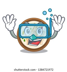 Diving samgyetang isolated with in the mascot