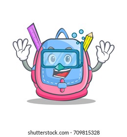 Diving school bag character cartoon