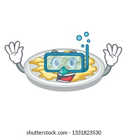 Diving scrambled egg in the character pan
